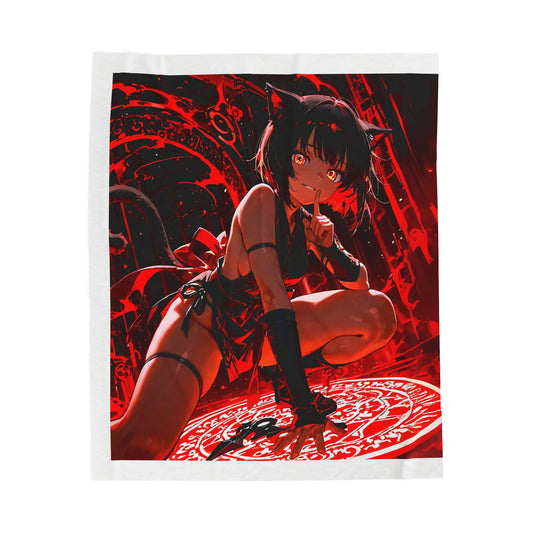 2025 Viral Velveteen Plush Blanket Kunoichi Neko