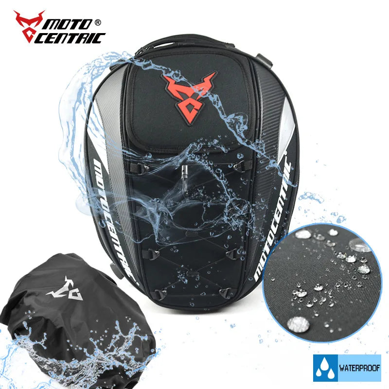 Motocentric Waterproof Motorcycle Tail Bag: High-Capacity, Multifunctional Rear Seat Backpack for Riders