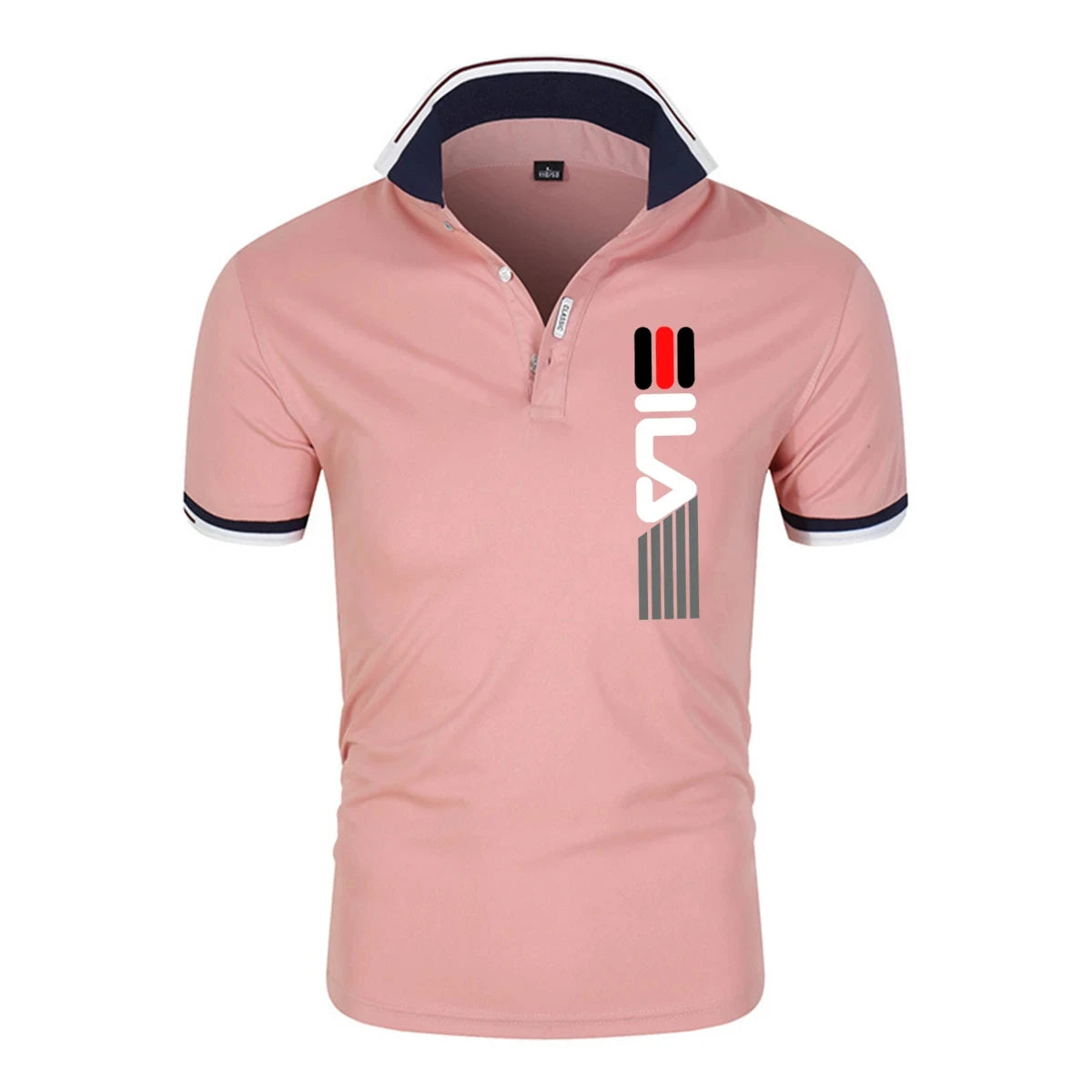 Polo antibolitas con solapa para hombre de verano: elegante, informal, de manga corta, de corte ajustado - Lumawear