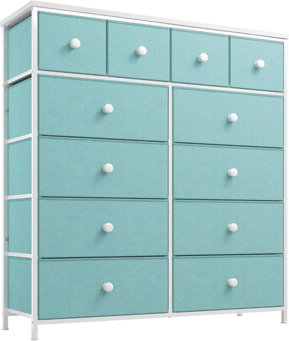 Dresser,Black Dresser for Bedroom with 12 Drawers Dressers & Chests of Drawers for Bedroom, Fabric Storage Dresser