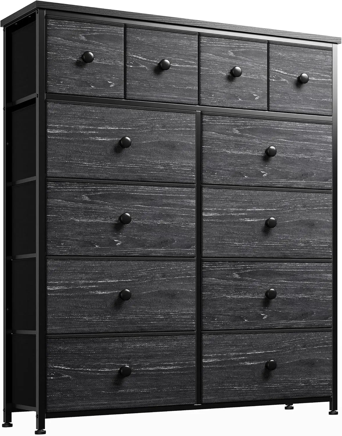 Dresser,Black Dresser for Bedroom with 12 Drawers Dressers & Chests of Drawers for Bedroom, Fabric Storage Dresser