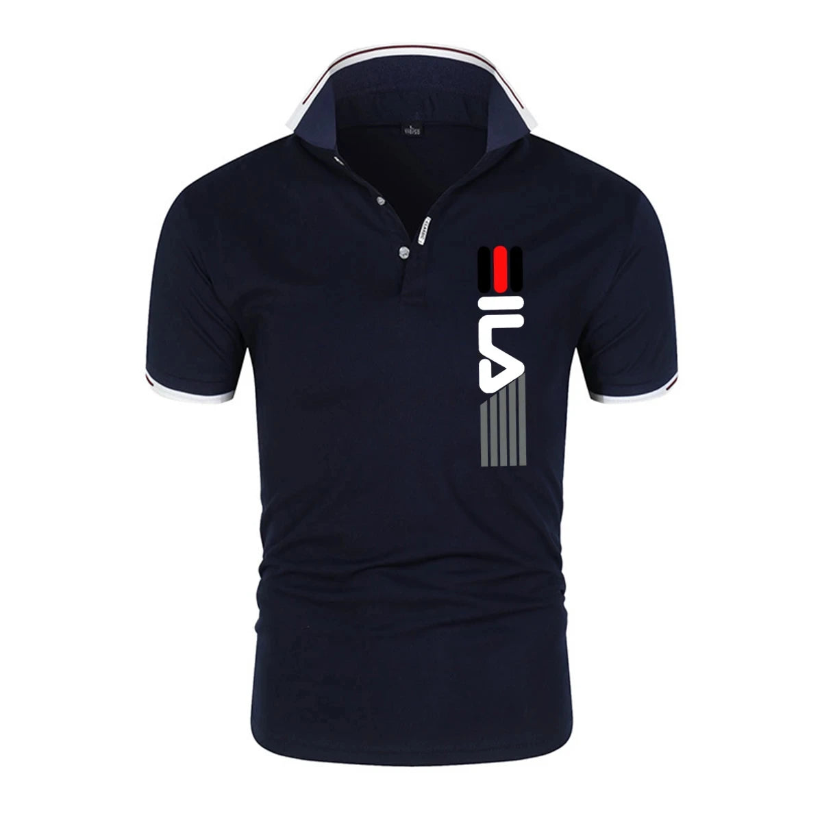 Polo antibolitas con solapa para hombre de verano: elegante, informal, de manga corta, de corte ajustado - Lumawear