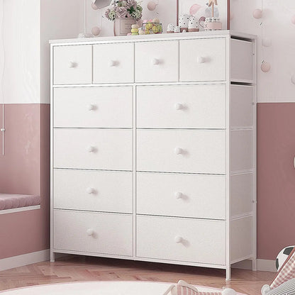 Dresser,Black Dresser for Bedroom with 12 Drawers Dressers & Chests of Drawers for Bedroom, Fabric Storage Dresser