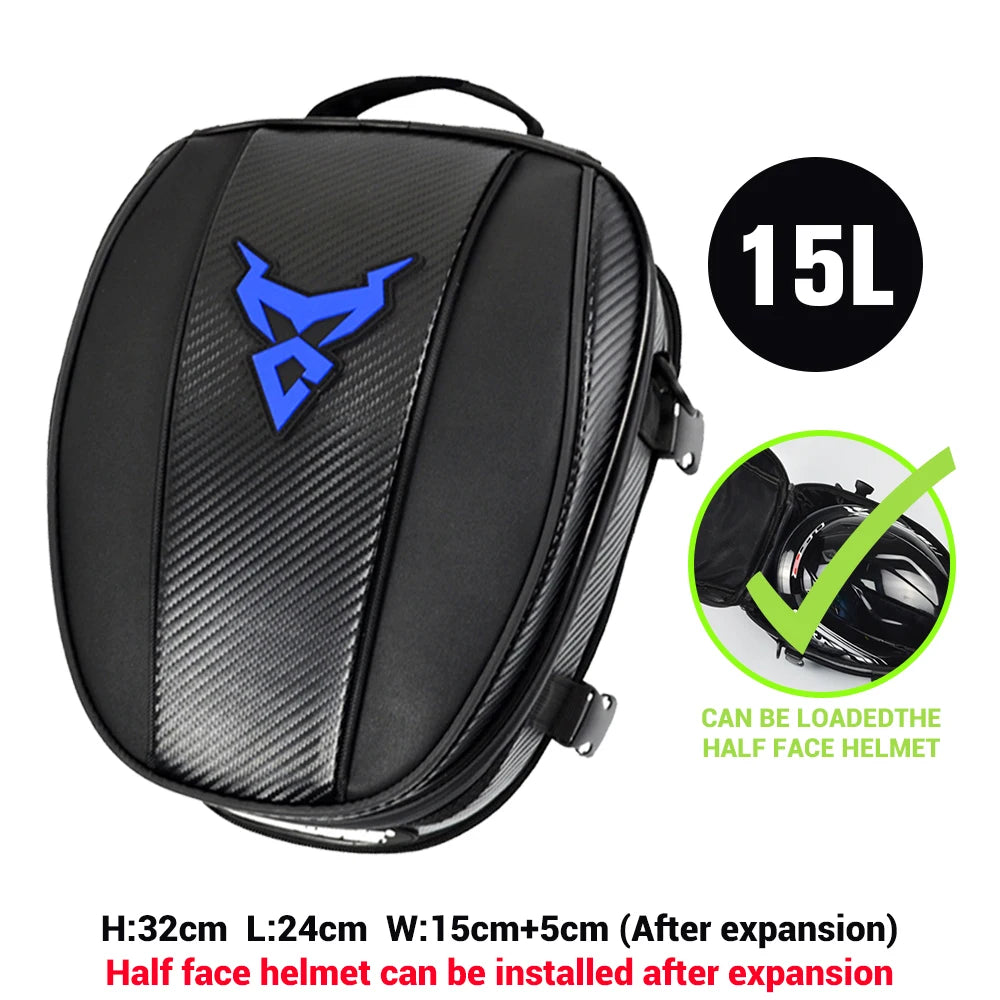 Motocentric Waterproof Motorcycle Tail Bag: High-Capacity, Multifunctional Rear Seat Backpack for Riders