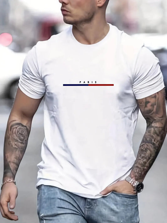 New Digital Print Super Elastic Casual Short-Sleeved T-Shirt: Solid Color Vintage Streetwear for Daily Parties & Home - Lumawear