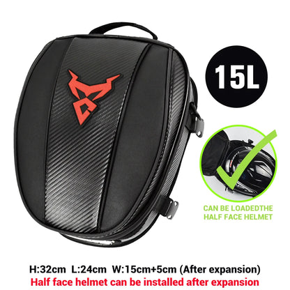 Motocentric Waterproof Motorcycle Tail Bag: High-Capacity, Multifunctional Rear Seat Backpack for Riders