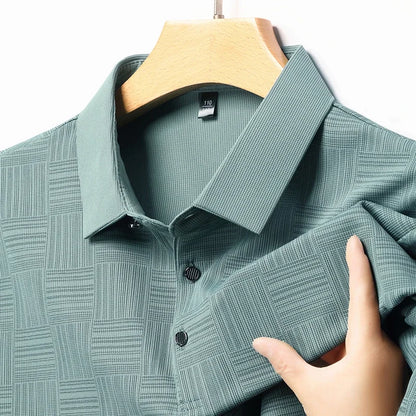 Neues bedrucktes Business-Casual-Poloshirt für Herren: Modische kurze Ärmel für Komfort und Atmungsaktivität – Lumawear