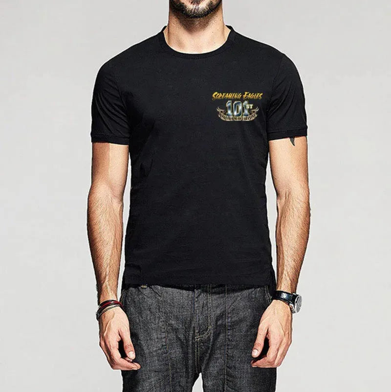 US 101st Airborne Classic T-Shirt: High-Quality Cotton Round Neck Tee with Two-Sided Design - Casual Gift for Men - Lumawear